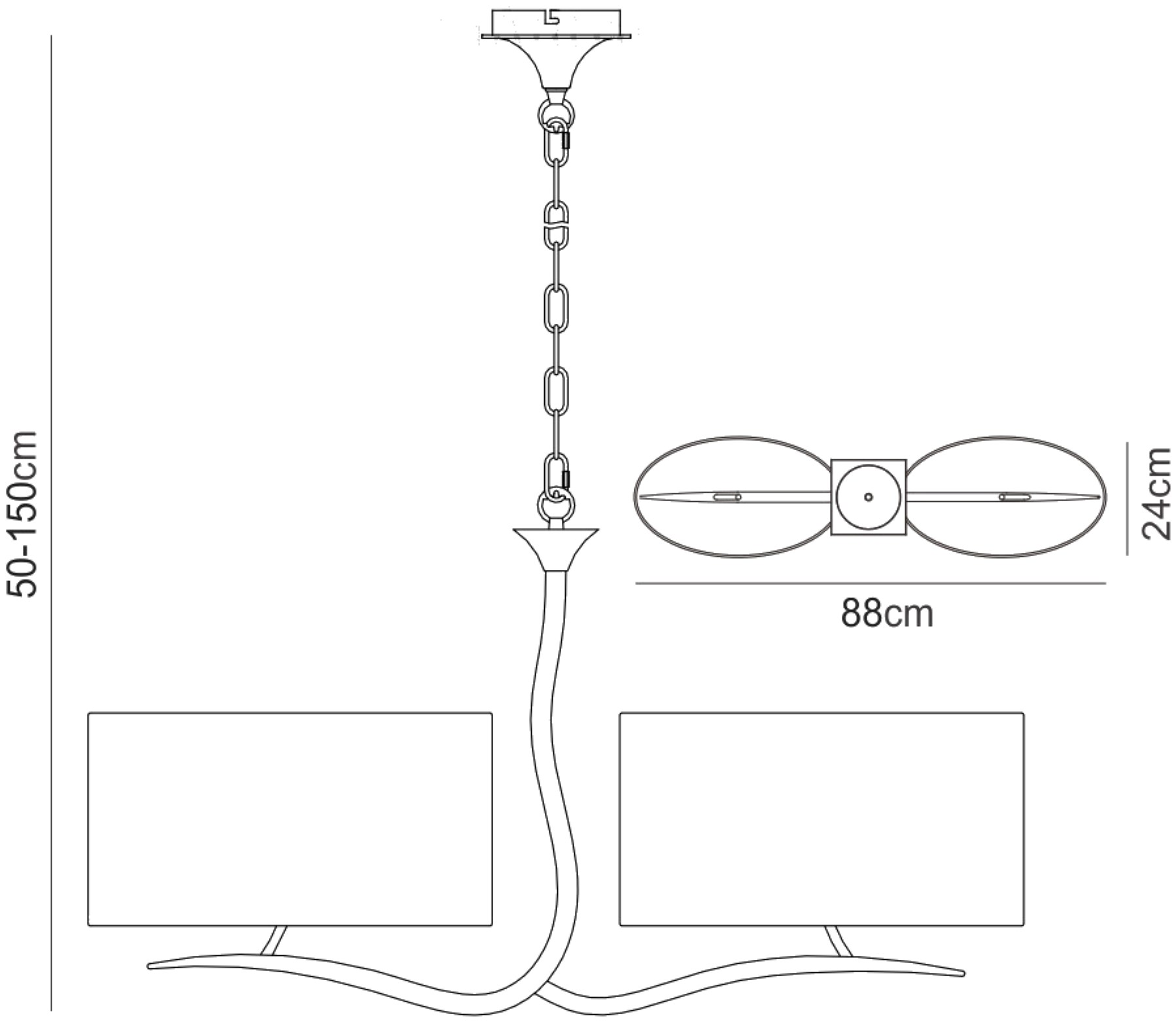 Eve Polished Chrome-Black Ceiling Lights Mantra Linear Fittings